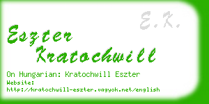 eszter kratochwill business card